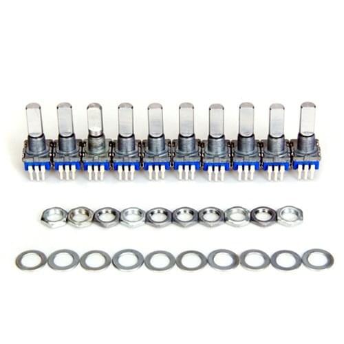 10pcs 12mm switch rotary encoder with key switch