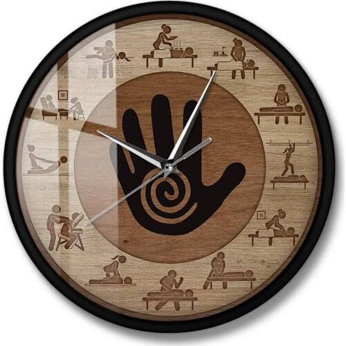 Massage People Relax Body Care Massage Physical Therapy Print Wall ClockSpa Salon Therapist Office Business Sign Therapist Gift