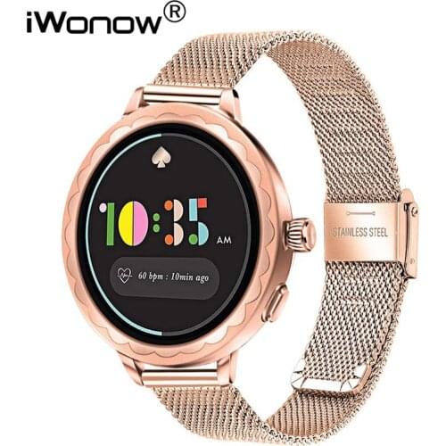 16mm Milanese Watchband for KateSpade Womens Gen 4 Scallop 2 HR / Scallop Quick Release Watch Band Mesh Stainless Steel Strap