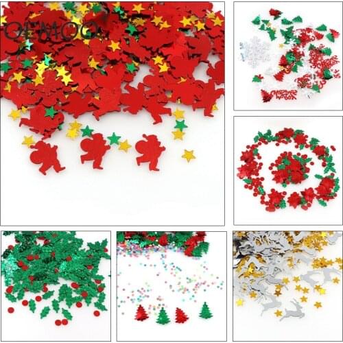 15g Christmas series Christmas tree snowflake Santa Claus Sika deer Confetti For Wedding throwing Christmas decoration supplies