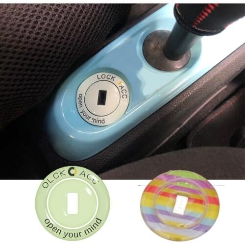 Luminous Car Ignition Key Lock Keyhole Decoration Ring Car Sticker For Smart 451 Fortwo Car Interior Accessories