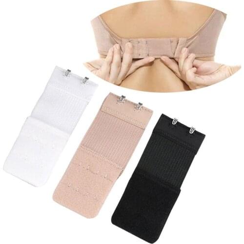 2 Rows 2 Hook Bra Extender For Womens Elastic Bra Extension Strap Hook Clip Expander Adjustable Belt Buckle Extenders