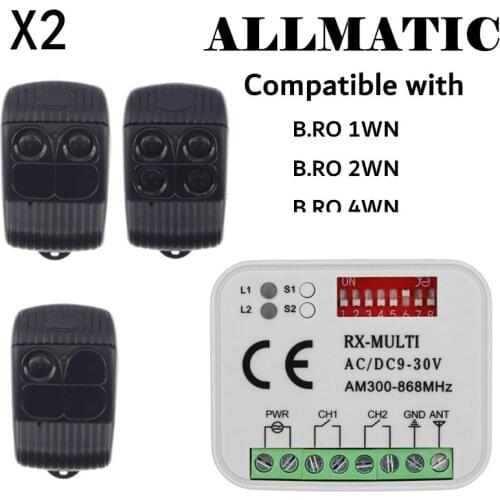 ALLMATIC 300-900MHz Radio garage door universal remote control Receiver 433 868 MHz controller receiver