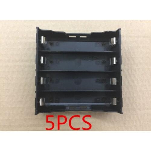 5PCS High Quality Battery Box Holder Batteries Case for 4x 18650 in Parallel 3.7V Pole Black Free Shipping