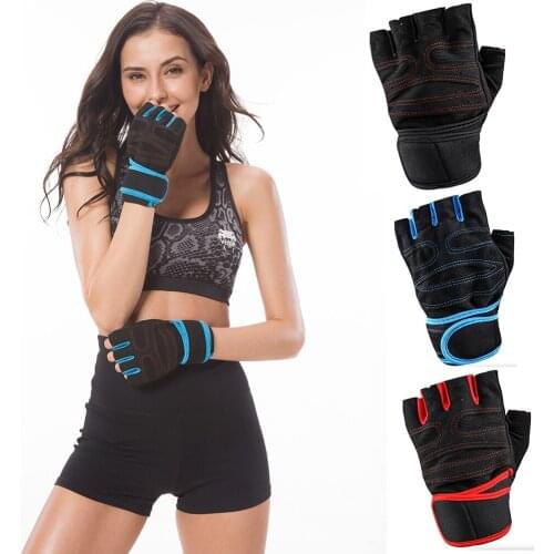 Ladies fitness bodybuilding gloves gym weightlifting cycling yoga fitness training thin finger breathable non-slip half finger g
