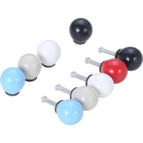 5Pcs 21*26mm Round Ceramic Door Knobs Single hole Furniture Pulls HandleCabinet Drawer Dresser Cupboard Decoration Handles