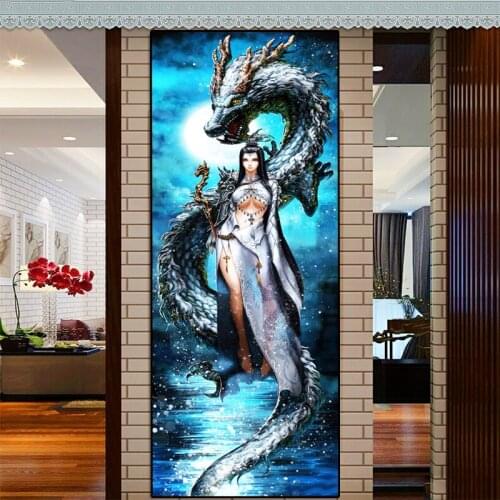5D Diamond Painting Dragon And Fantasy Fairy Mosaic Rhinestone Kits Handmade Needlework Diy Embroidery Puzzle decor Large Size