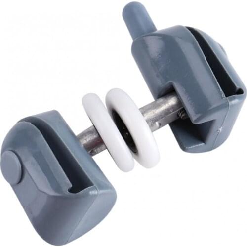 8Pcs/set Pulleys Shower Door Rollers Twin Bottom Top Shower Door Rollers Wheels Runners Bathroom Top / Bottom Screw Cover