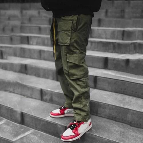 Men Cargo Pants Autumn Casual Skinny Pants Army Long Trousers Multi-Pocket Joggers Sweatpant Hip Hop Streetwear Male Trouser