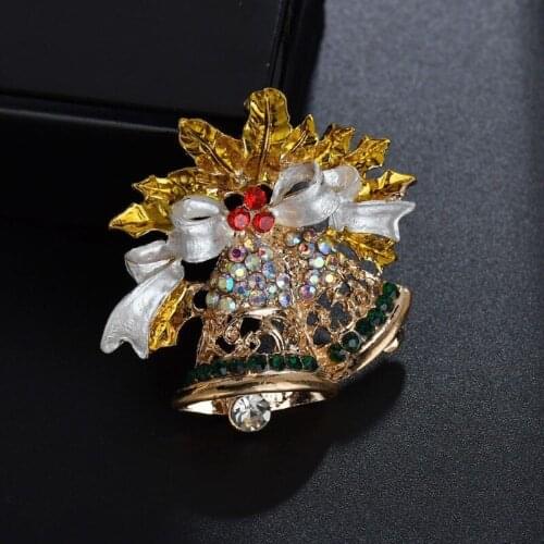 Boutique brooches Christmas ornaments sock bells snowman Christmas brooches silk scarf buckle clothing accessories