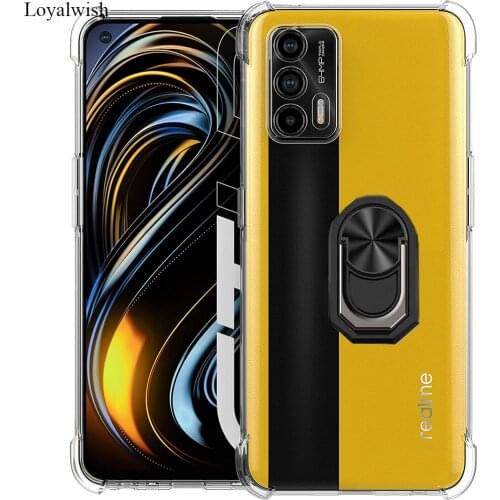 Ring Case Reinforced Corners Soft TPU Cover for Realme GT Neo Flash Mater Explorer C21 C11 C20 7 X7 8 Pro 4G 5G Narzo 30 20 30A