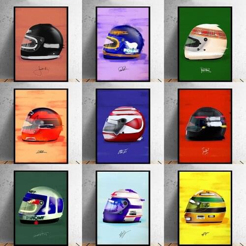 Colorful Cool Motorcycle Helmet Canvas Painting Posters and Prints Wall Art for Living Room Home Decoration Painting