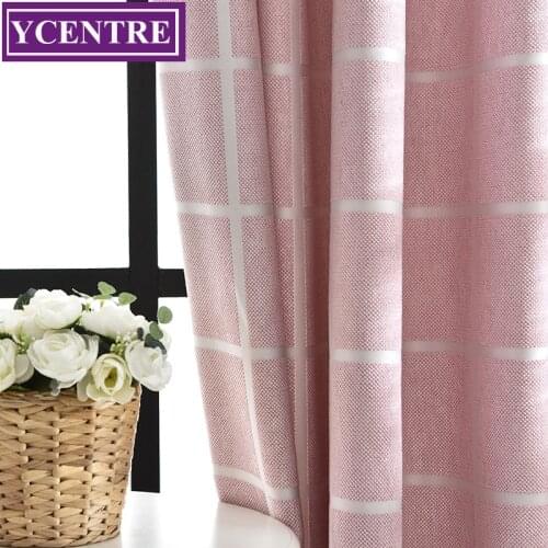 YCENTRE Decorative Window Drapes Square Pattern Jacquard Curtains Room Darkening 75% Blackout Curtains for Bedroom/Livingroom