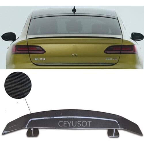 FOR NEW Volkswagen Passat CC Universal GT Accessories Spoiler ABS Material Car Trunk Rear Lip Tail WING Black Body Kit 2010-2021