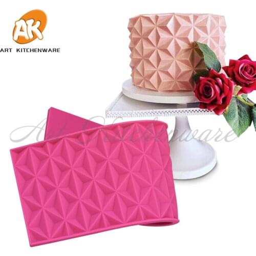 Geometry Design Silicone Cake Lace Mold Cake Decorating Tool Border Decoration Lace Mold kitchen Baking Tool