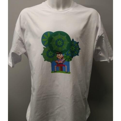 Hadouken Boy In The Woods, %100 Cotton, Digital Printed, White, Casual Men and Women Oversized Tshirt