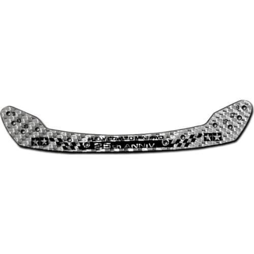 HG 1.5mm Carbon Front Stay Silver Fully Cowled 25th Anniversary Front Plate FRP 95124 For Tamiya Mini 4WD Racing Car Model