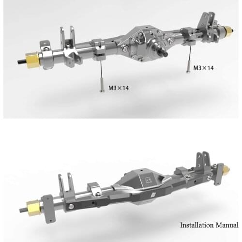 CAPO 1/8 RC Crawler Model Car Metal JKMAX Rear Axle Strengthened Beam Extension accessories TH09791-SMT6