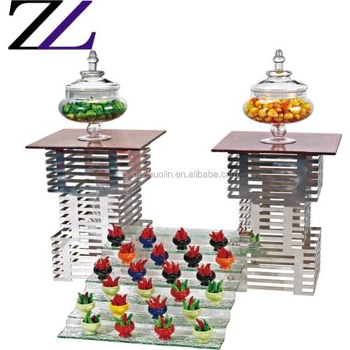 Catering combined popping afternoon wedding banquet decorative skyline buffet dessert riser high tea large display cake stands