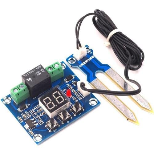 12V Soil Humidity Sensor Controller Irrigation System Automatic Watering Module Digital Display Humidity Controller Smart Home