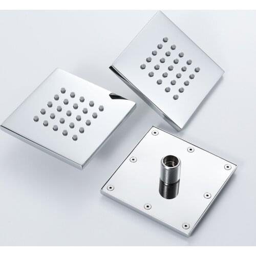 Brass Chrome Plated Shower Accessories 10x10CM Large Side Spray Massage Shower Side Spray Shower Head