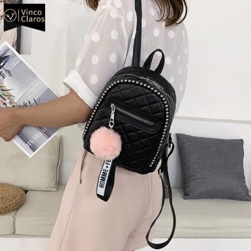 Fashion Leather Mini Backpack Small Travel Backpack Purse Luxury Women Backpack School Bags for Teenage Girls Mochila Feminina