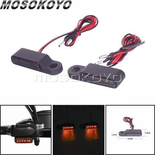 Motorcycle Signal Lamp Indicators Amber Mini E24 LED Turn Signal Light Handlebar Blinker For Honda Cafe Racer Scooter Motobike