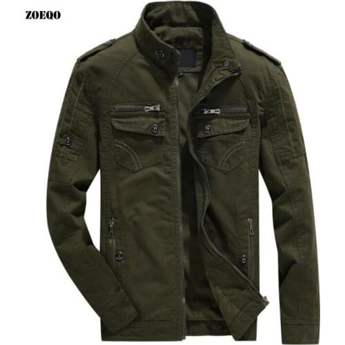 Men jacket Cargo Plus size M-XXXL 5XL 6XL Casual man Jackecotton coats male Brand clothing Spring Autumn Mens jacket