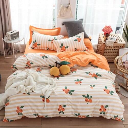 Mini Flower Fruit Party Children Bedding Sets Soft Duvet Cover Bed Sheet Pillowcase Bed Cover Linens Bedclothes Kids Baby Gift