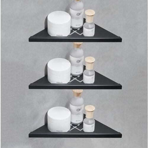 Wall Mounted Matt Black 1/2/3 Tier Shower Caddy Bathroom 304 Stainless Steel Corner Shelf Rack Shower Storage Triangle