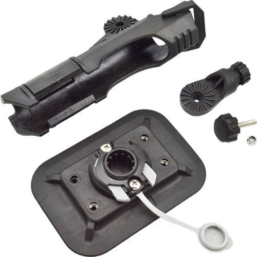 Newly 360 Degree Rotation Adjustable Fishing Rod Pole Mount Stand Bracket Holder For Kayak Canoe Boat Fishing Rod Base Bracket