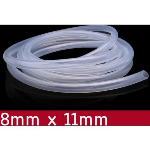 Transparent Flexible Silicone Tube ID 8mm x 11mm OD Food Grade Non-toxic Drink Water Rubber Hose Milk Beer Soft Pipe Connect