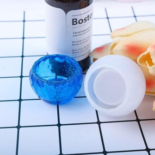 Rhombus Small Bowl Silicone Mould DIY Crafts Ornaments Crystal Epoxy Resin Mold A0KD