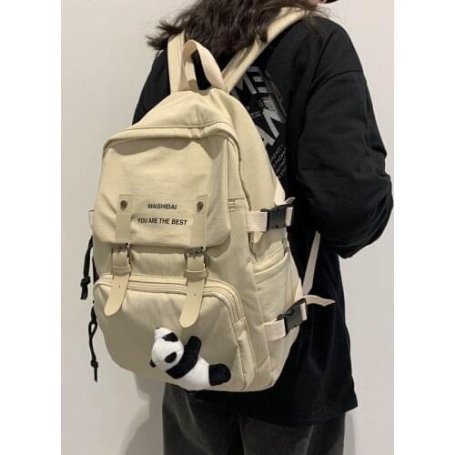 Women Nylon Waterproof School Bag Travel Backpack Girl Kawaii Student Backpack Laptop Female Fashion High-capacity Travel Bag