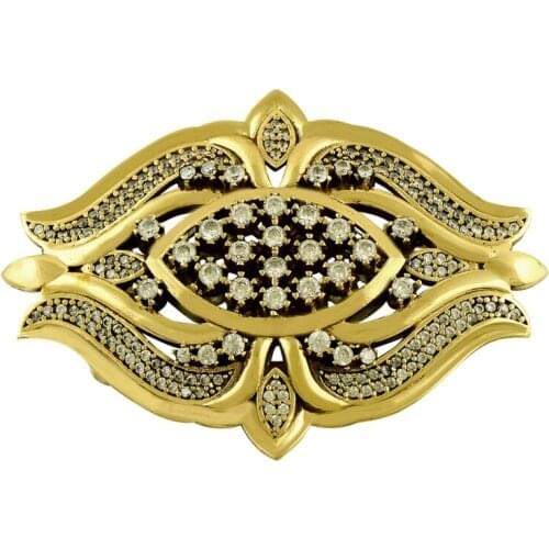 Silverlina Silver Authentic Tulip Pattern Brooch