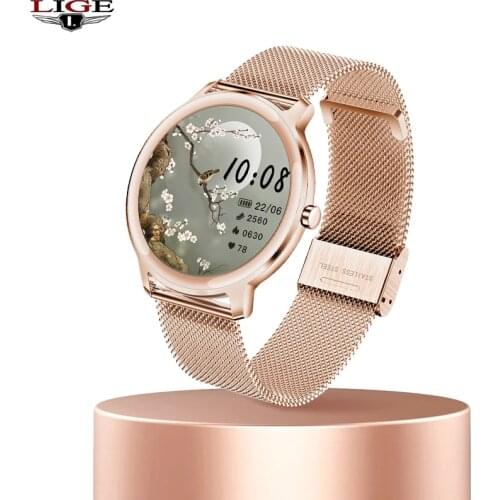 LIGE Fashion Smart watch Women men Sport waterproof clock Heart rate sleep monitor For IOS Call reminder Bluetooth smart watch