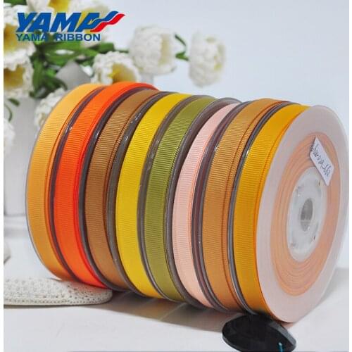 YAMA 1/8 inch 3mm 350yards/lot Yellow Gold Series Wholesale Grosgrain Ribbon for Diy Dress Accessory House Wedding Decoration