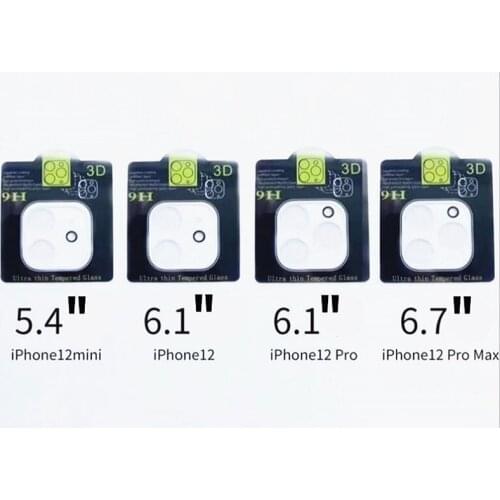 50PCS For IPHONE 12 pro max/11 Pro Max/5.8''/6.1''/6.5'' 3D Full Covered Clear Back Camera lens Tempered Glass screen protector