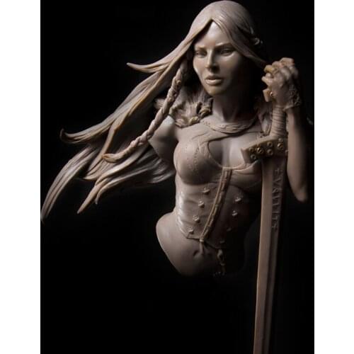 1/10 VALLIT, Female warrior, Resin Model figure Bust GK, Unassembled and unpainted kit