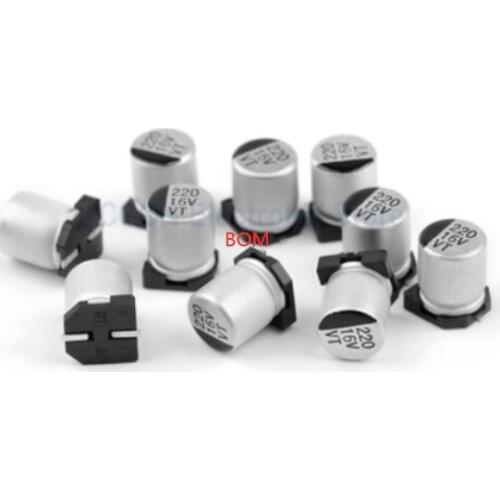 10PCS SMD Electrolytic capacitor aluminum 6.3V 10V 16V 25V 35V 50V 1UF 2.2UF 4.7UF 10UF 47UF 100UF 220UF 330UF 470UF 680UF