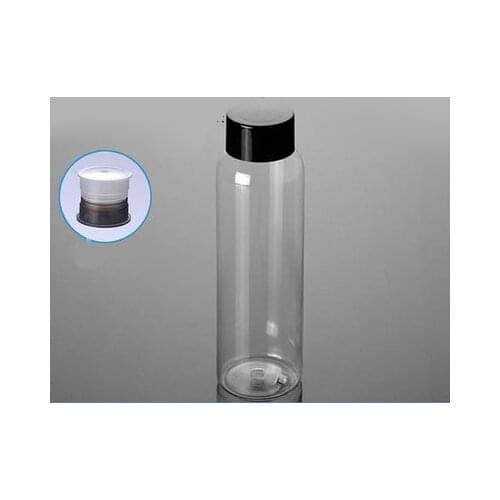 250G transparent PET cream bottle with black lid cosmetic container cream bottle Cosmetic Packaging