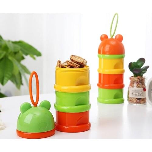 3 Layers Portable Baby Formula Dispenser Milk Powder Storage Boxes Children Food Storage Container