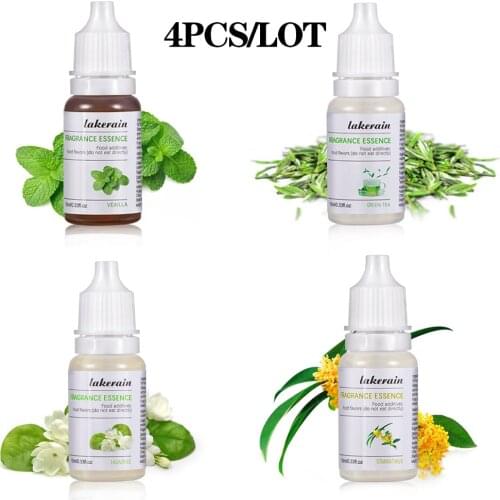10ml Jasmine Fragrance Oil DIY Lipgloss Essential Oils Vanilla Osmanthus Green Tea Flavor Oil For Soap Food Grade Fragrance
