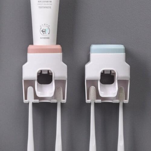Automatic Toothpaste Dispenser Creative Wall Mount Waterproof Lazy Toothpaste Squeezer Toothbrush Holder Bathroom Accessories