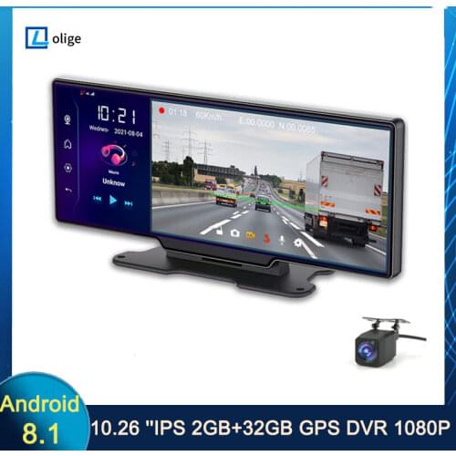 10.26"Car ADAS DVR RearView Mirror Android 8.1 4G GPS Navigation 1080P Auto video Recorder Dashcam Camera Remote surveillance