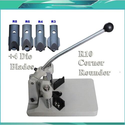 All Metal Heavy R10(3/8") Corner Rounder Punch Cutter +R3 R4 R6 R8 4 Die Blades