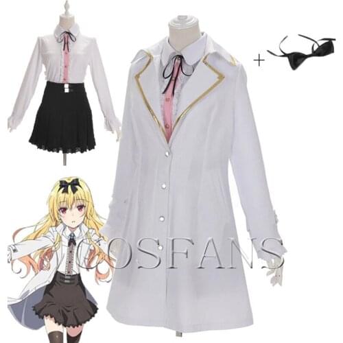 Cosroad Arifureta: From Commonplace to Worlds Strongest Yue Cosplay Costume Yue Wigs Women Halloween Uniforms and wig Shoes
