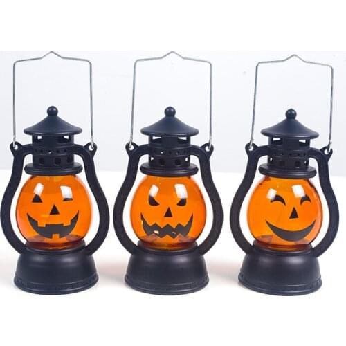 Halloween Decorations Lamp Creative Pumpkin Small Wind Lights Halloween Atmosphere Ornaments for Bar Festival Party