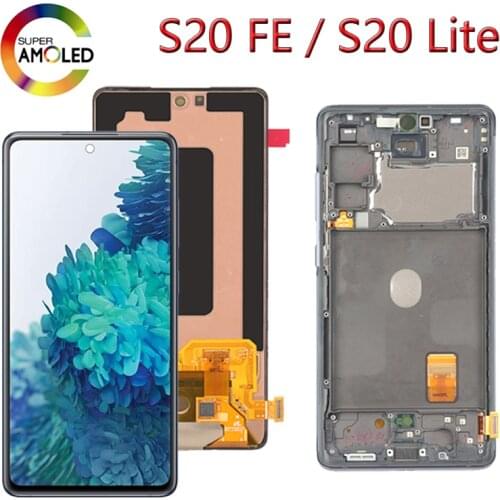 Original Super AMOLED For Samsung Galaxy S20 Fan Edition G780F G781F S20 FE S20 Lite LCD Display with touch screen ditigitizer