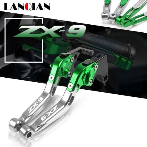 For Kawasaki ZX9 Motorcycle Aluminum Adjustable Folding Extendable Brake Clutch Levers ZX9 ZX 9 1994 1995 1996 1997 Accessories